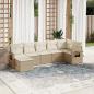 Preview: ARDEBO.de - 7-tlg. Garten-Sofagarnitur mit Kissen Beige Poly Rattan