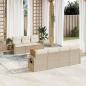 Preview: ARDEBO.de - 8-tlg. Garten-Sofagarnitur mit Kissen Beige Poly Rattan