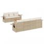 Preview: 8-tlg. Garten-Sofagarnitur mit Kissen Beige Poly Rattan