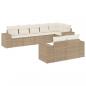 Preview: 8-tlg. Garten-Sofagarnitur mit Kissen Beige Poly Rattan