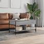 Preview: Couchtisch Grau Sonoma 100x50x50 cm Holzwerkstoff und Metall