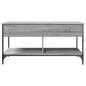 Preview: Couchtisch Grau Sonoma 100x50x50 cm Holzwerkstoff und Metall