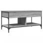 Preview: Couchtisch Grau Sonoma 100x50x50 cm Holzwerkstoff und Metall