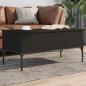 Preview: ARDEBO.de - Couchtisch Schwarz 100x50x45 cm Holzwerkstoff und Metall