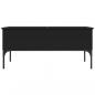 Preview: Couchtisch Schwarz 100x50x45 cm Holzwerkstoff und Metall