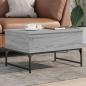 Preview: ARDEBO.de - Couchtisch Grau Sonoma 70x50x40 cm Holzwerkstoff und Metall