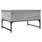 Preview: Couchtisch Grau Sonoma 70x50x40 cm Holzwerkstoff und Metall