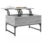 Preview: Couchtisch Grau Sonoma 70x50x40 cm Holzwerkstoff und Metall