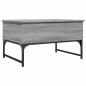 Preview: Couchtisch Grau Sonoma 70x50x40 cm Holzwerkstoff und Metall