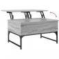 Preview: Couchtisch Grau Sonoma 70x50x40 cm Holzwerkstoff und Metall