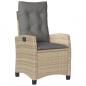 Preview: 3-tlg. Garten-Essgruppe mit Kissen Beige Poly Rattan