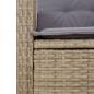 Preview: 3-tlg. Garten-Essgruppe mit Kissen Beige Poly Rattan