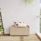 Preview: Bank mit Stauraum Beige 100x50x52 cm Poly Rattan Akazienholz