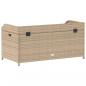 Preview: Bank mit Stauraum Beige 100x50x52 cm Poly Rattan Akazienholz