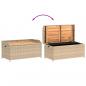 Preview: Bank mit Stauraum Beige 100x50x52 cm Poly Rattan Akazienholz