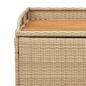 Preview: Bank mit Stauraum Beige 100x50x52 cm Poly Rattan Akazienholz