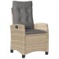 Preview: 4-tlg. Garten-Essgruppe mit Kissen Beige Poly Rattan