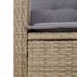 Preview: 4-tlg. Garten-Essgruppe mit Kissen Beige Poly Rattan