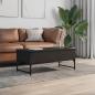 Preview: Couchtisch Schwarz 100x50x40 cm Holzwerkstoff und Metall