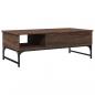 Preview: Couchtisch Braun Eichen-Optik 100x50x35 cm Holzwerkstoff Metall