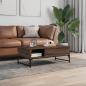 Preview: Couchtisch Braun Eichen-Optik 100x50x35 cm Holzwerkstoff Metall