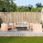 Preview: ARDEBO.de - 2-tlg. Garten-Lounge-Set Massivholz Douglasie