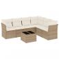 Preview: 7-tlg. Garten-Sofagarnitur mit Kissen Beige Poly Rattan