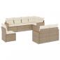 Preview: 8-tlg. Garten-Sofagarnitur mit Kissen Beige Poly Rattan