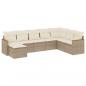 Preview: 8-tlg. Garten-Sofagarnitur mit Kissen Beige Poly Rattan