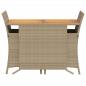 Preview: 3-tlg. Bistro-Set mit Kissen Beige Poly Rattan