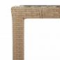 Preview: 7-tlg. Garten-Essgruppe mit Kissen Beige Poly Rattan