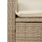 Preview: 3-tlg. Garten-Essgruppe mit Kissen Beige Poly Rattan