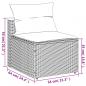 Preview: 5tlg. Garten-Sofagarnitur mit Kissen Schwarz Poly Rattan Akazie