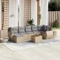 Preview: ARDEBO.de - 8-tlg. Garten-Sofagarnitur mit Kissen Beige Poly Rattan