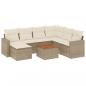 Preview: 8-tlg. Garten-Sofagarnitur mit Kissen Beige Poly Rattan