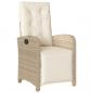 Preview: 5-tlg. Garten-Essgruppe mit Kissen Beige Poly Rattan