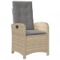 Preview: 5-tlg. Garten-Essgruppe mit Kissen Beige Poly Rattan