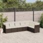 Preview: ARDEBO.de - 7-tlg. Garten-Sofagarnitur mit Kissen Braun Poly Rattan