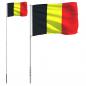 Preview: Flagge Belgiens mit Mast 5,55 m Aluminium