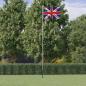 Preview: ARDEBO.de - Flagge Großbritanniens mit Mast 6,23 m Aluminium