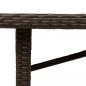 Preview: Gartentisch mit Glasplatte Braun 190x80x74 cm Poly Rattan