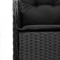 Preview: 9-tlg. Garten-Essgruppe mit Kissen Schwarz Poly Rattan