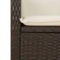 Preview: 9-tlg. Garten-Essgruppe mit Kissen Braun Poly Rattan