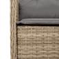 Preview: 7-tlg. Garten-Essgruppe mit Kissen Beige Poly Rattan