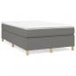 Preview: ARDEBO.de - Boxspringbett mit Matratze Dunkelgrau 120x190 cm Stoff