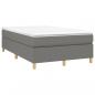 Preview: Boxspringbett mit Matratze Dunkelgrau 120x190 cm Stoff