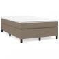 Preview: ARDEBO.de - Boxspringbett mit Matratze Taupe 120x190 cm Stoff