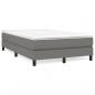 Preview: ARDEBO.de - Boxspringbett mit Matratze Dunkelgrau 120x190 cm Stoff