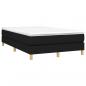 Preview: Boxspringbett mit Matratze Schwarz 120x190 cm Stoff