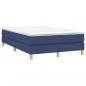 Preview: Boxspringbett mit Matratze Blau 120x190 cm Stoff